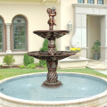 Factory garden decoration metal bronze water fountain with birds for sale